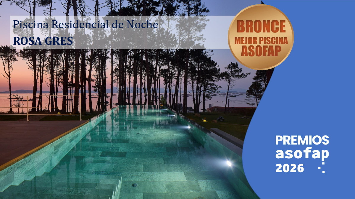 10 Premios ASOFAP 2026 - Piscina Residencial de Noche Bronce ""