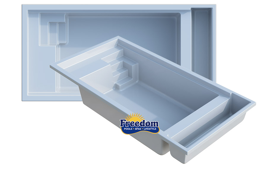 Freedom - Piscina de fibra con cubierta integrada ""